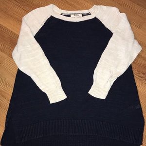 Madewell Blue/White Linen\Cotton Sweater
